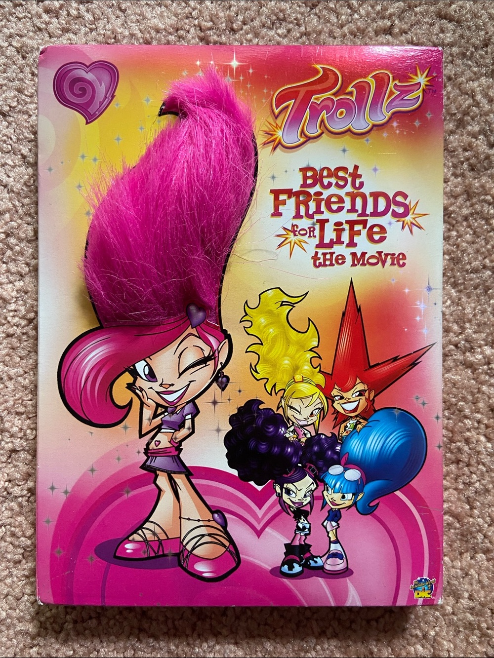 2005 Trollz Best Friends For Life The Movie DVD - 3D Fluffy Hair Slip Cover  📀 💖